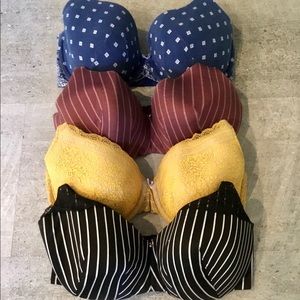 Lot (4) Cacique Underwire Bras 42DDD bundle